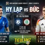 Ảnh bìa nhận định trận đấu giữa đội tuyển Hy Lạp và Đức tại vòng 4 UEFA Nations League rạng sáng ngày 05/10/2026 trên TieuLamTV.